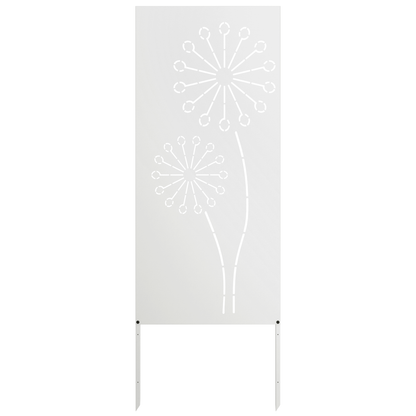 vidaXL Garden Privacy Screen White 50 x 140 cm Cold-rolled steel 4