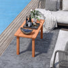 Patio Coffee Table 90cm Wooden Coffee Table with Slatted Tabletop