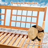 Patio Acacia Wood Bench Wooden 2-Person Outside Chair