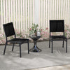 Patio Armless Chair with Breathable Seat and Backrest-2 Pieces