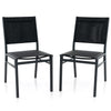 Patio Armless Chair with Breathable Seat and Backrest-2 Pieces