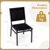 Patio Armless Chair with Breathable Seat and Backrest-4 pieces