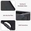 Patio Foldable Chaise Lounge Chair Reclining with Adjustable Backrest-Black-2 Pack