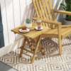 Patio Folding Teak Wood Square Coffee Table with X-shaped Legs