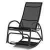 2-in-1 Outdoor Lounge Chair with 20° Rocking Angle-Black