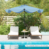 9 FT Patio Umbrella with Crank Handle and Push Button Tilt for Patio Garden Pool-Navy