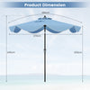 9 FT Patio Umbrella with Crank Handle and Push Button Tilt for Patio Garden Pool-Navy