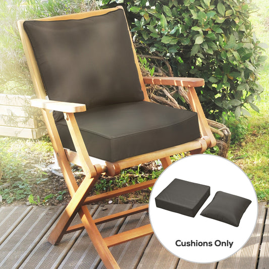 Outsunny Outdoor Seat and Back Cushion Set Patio Deep Seating Chair Replacement Cushion