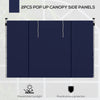 Outsunny Set of Two 195 x 295cm Replacement Gazebo Side Walls - Blue