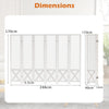 6-Panel Pegboard Room Divider with Solid Wood Frame and Metal Hinges