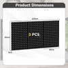 Wall-Mounted Pegboard Tool Organizing Kit with 28 PCS Hanging Accessories-Black