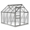 Outsunny 190 x 253 cm Walk-In Polycarbonate Greenhouse - Dark Grey