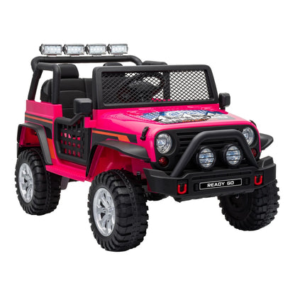 AIYAPLAY 12V Kids Electric Ride on Car with 2 Motors, Remote Control, Soft Start, Four-Wheel Suspension, Seat Belt
