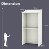 Podium Stand Hostess Stand for Speakers with Storage Shelf-White