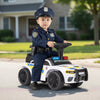 Police Kids Push Ride on Car with Steering Wheel and Siren Sounds for Kids Aged 18M+-White