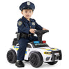 Police Kids Push Ride on Car with Steering Wheel and Siren Sounds for Kids Aged 18M+-White