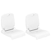 Poolside Chairs with Handle and Back Support for Edge of Pool-White