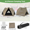6-Sided Family Tent with Rainfly, Skylight, 3 Doors, 3 Windows-Olive Green