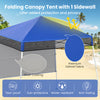 Pop up Canopy Tent with 1 Sidewall Outdoor Easy Setup Folding Gazebo Shelter-Blue
