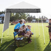 Pop up Canopy Tent with 1 Sidewall Outdoor Easy Setup Folding Gazebo Shelter-White
