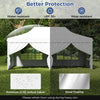 Pop-up Canopy Tent with 6 Detachable Sidewalls and Carrying Bag-White