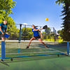 Portable Badminton Net with Poles and Carrying Bag for Lawn-Blue