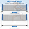 Portable Badminton Net with Poles and Carrying Bag for Lawn-Blue