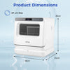 Portable Dishwasher with Preserve Function and 6 Programs