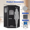 Portable Far Infrared Sauna Box with Heated Foot Pad and Remote Control-Black