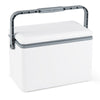 Portable Hard Cooler 12 L Injection Molded Insulated Ice Chest with Easy-Grip Handle-White