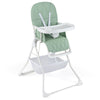 Portable High Chair with 3-Level Adjustable Tray and Footrest-Green