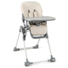 Portable Adjustable Highchair with Footrest and Detachable Tray for Babies-Beige