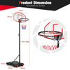 Portable Basketball Hoop with Wheels and 28