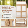 Portable Mini Wooden Greenhouse with 2 Removable Shelves