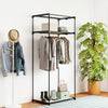 Portable Single Clothes Closet with Hanging Rail-Beige