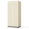 Portable Single Clothes Closet with Hanging Rail-Beige