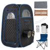 Portable Steam Sauna Tent with 1000W 3L Steam Generator and Chair-Black