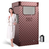 Portable Steam Sauna for Home with 3L Steam Generator-Coffee