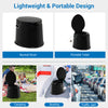Portable Travel Toilet with Detachable Inner Bucket and Removable Toilet Paper Holder-Black