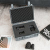 Portable Grey Waterproof Hard Case with Customizable Fit Foam-Grey-34 x 31 x 16 cm