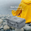 Portable Grey Waterproof Hard Case with Customizable Fit Foam-Grey-34 x 31 x 16 cm