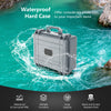 Portable Grey Waterproof Hard Case with Customizable Fit Foam-Grey-34 x 31 x 16 cm