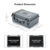 Portable Grey Waterproof Hard Case with Customizable Fit Foam-Grey-34 x 31 x 16 cm
