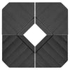 Outsunny Umbrella Weights for Cantilever Parasols, Set of 4 Heavy Duty Parasol Base Stand Weights, 80kg Sand or 60kg Water Filled, Black
