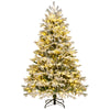 Pre-Lit Artificial Christmas Tree with PE PVC Branch Tips and Warm White LED Lights-6 ft