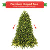 Pre-Lit Artificial Christmas Tree with 8 Lighting Modes and Foldable Metal Stand-6FT
