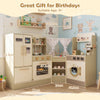 Pretend Play Kitchen Playset with Faucet and Dishwasher-Green
