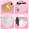 Toddler Pretend Kitchen Playset with Accessories and Simulated Sounds-Cream Pink