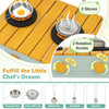 Pretend Mud Kitchen Play Kitchen with Removable Sink and Planter Boxes-Yellow