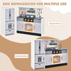 Pretend Play Kitchen Toy with Freestanding Refrigerator